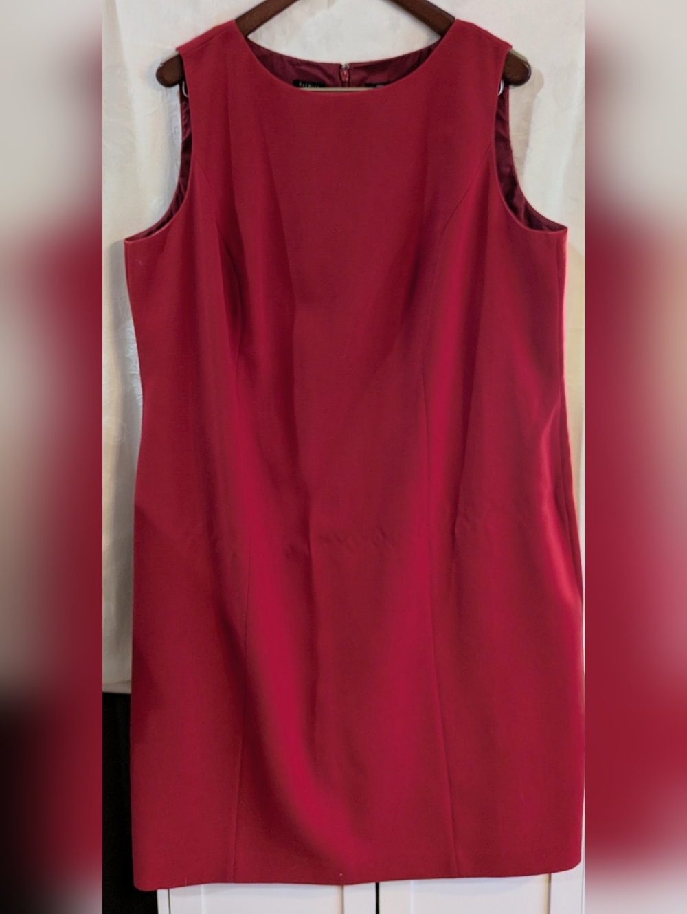 Talbots Red Sleeveless Sheath Dress
